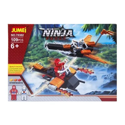 Klocki Do Budowania Ninja 109 Elementów TUM-TUM Wojownicy 25 x 18 cm