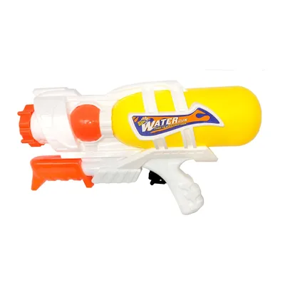 Duży Pistolet Na Wodę 27 cm Z Wbudowaną Pompką TUM-TUM - Żółty
