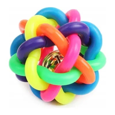 Piłka Dla Psa Gumowa Pleciona Z Dzwoneczkiem ZOOJOY Nuxie 6 cm