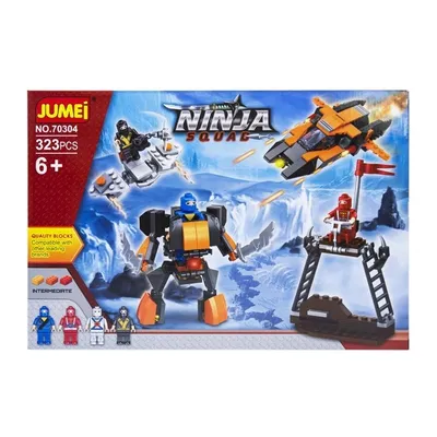 Klocki Do Budowania Ninja 323 Elementy TUM-TUM Wojownicy 38 x 26 cm