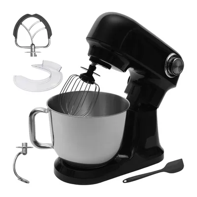 Robot Planetarny Kuchenny 1500 W Z Misą 5 l Silikonową Łopatką - Czarny