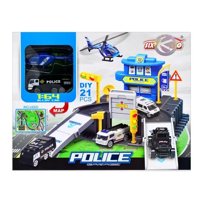 Parking Policyjny Z Autem I Helikopterem TUM-TUM 23 x 24 x 12 cm