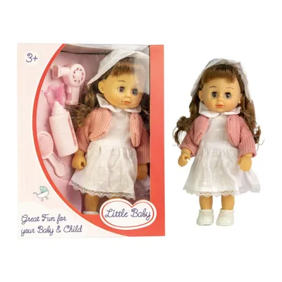 Lalka W Sukience Z Akcesoriami Butelka Szczotka Suszarka TUM-TUM 30 cm
