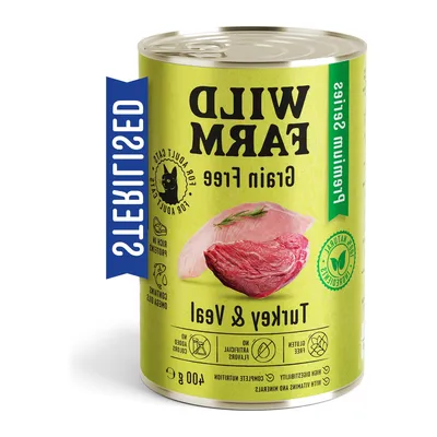 Karma Dla Kota Sterylizowanego Bezzbożowa Indyk Cielęcina ZOOJOY 400 g