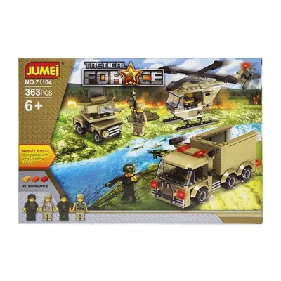 Klocki Służby Taktyczne 363 Elementy TUM-TUM Z Komandosami 38 x 26 cm