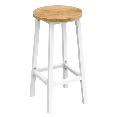 Taboret Barowy - Dąb Nogi Białe MEBLIVA