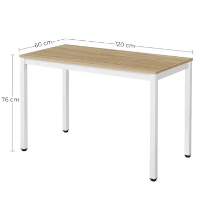 Stół MEBLIVA DOGIL 120cm X 60cm - Dąb Białe Nogi