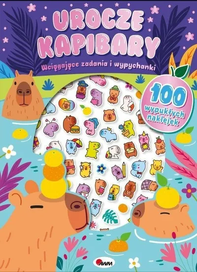 100 Wypukłych Naklejek Kapibar