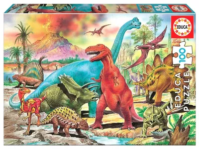 Puzzle 100 Dinozaury