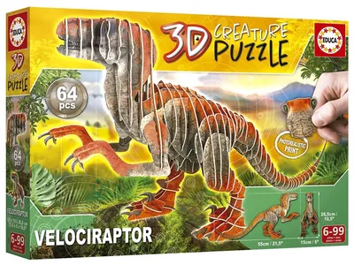 Puzzle 3D 64 Velociraptor