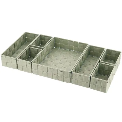 Pleciony Organizer Do Szuflad 7 Szałwiowy