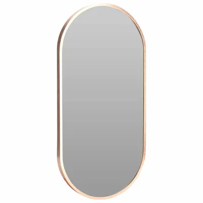 Owalne Lustro Ścienne Aluminiowe 30x60 cm - Złote