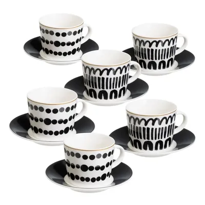 Zestaw Ceramicznych Filiżanek Lyne 6x100 ml