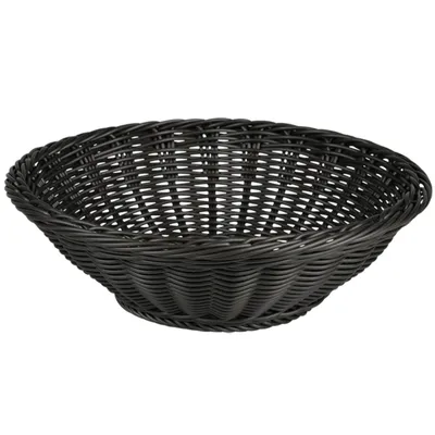 Okrągły Pleciony Koszyk Na Owoce I Warzywa 29 cm - Szary