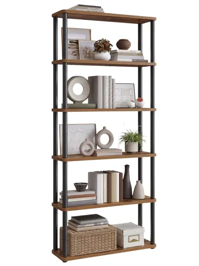 Wąski Regał Na Książki Z 6 Półkami Loft