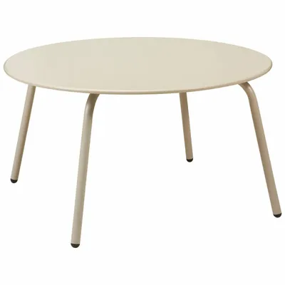 Metalowy Stolik Kawowy 70XH40 cm Beżowy Mat