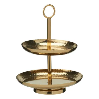Patera Dwupoziomowa 20 cm - Złota