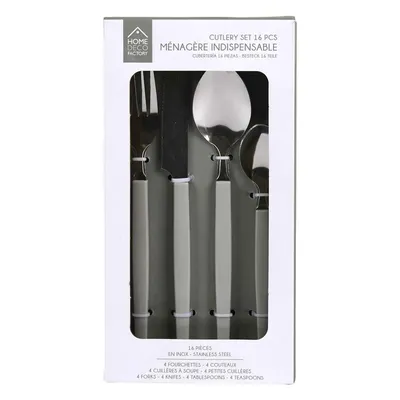 Zestaw Sztućców Lino Grey 16 el - Szare