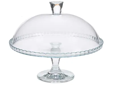 Patera Szklana Na Nóżce Z Pokrywką 32 cm