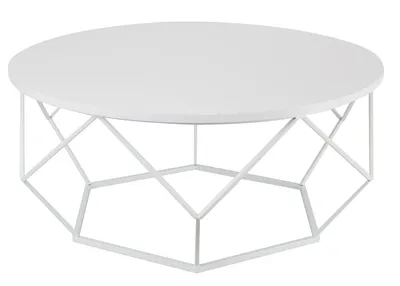 Stolik Kawowy Diamond 90 cm Biały
