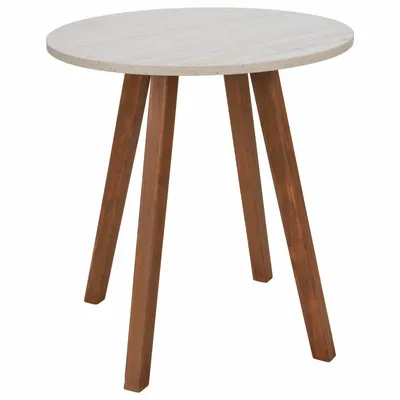 Stolik Z Blatem W Imitacji Marmuru 40x43 cm - Kawowy
