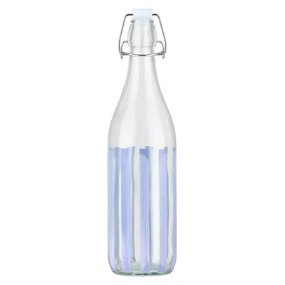Szklana Butelka Ligne 1000 ml - Niebieska