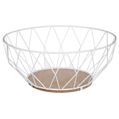 Metalowy Kosz Na Owoce Diamond White