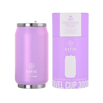 Kubek Termiczny Ze Słomką 300 ml Lavender Purple - Fioletowy