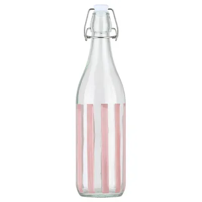 Szklana Butelka Ligne 1000 ml - Różowa