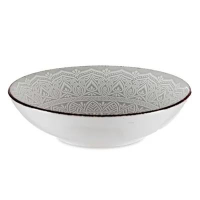 Talerz Głęboki 20 cm MANDALA - Szary