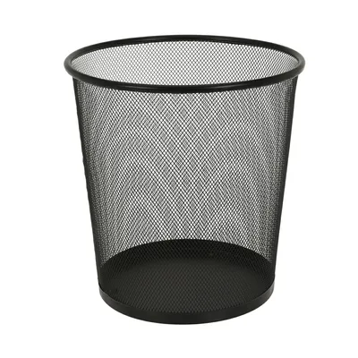 Metalowy Kosz Na Śmieci 28 cm - Czarny