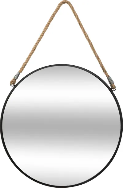 Okrągłe Lustro Ścienne Na Sznurze 55 cm