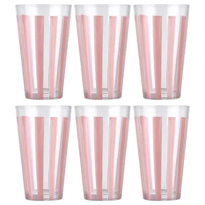 Szklanka Na Wodę 495 ml 6 szt. Ligne Róż