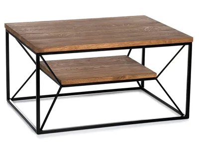 Stolik OakLoft 80 cm Dębowy Loft - Kawowy