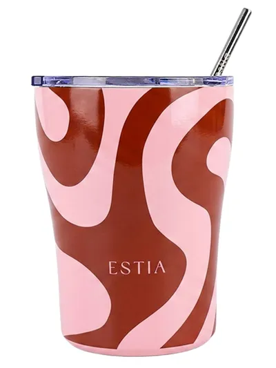 Kubek Termiczny Ze Słomką 350 ml Coral Waves