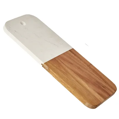 Deska Do Krojenia Z Białym Marmurem 38x18 cm