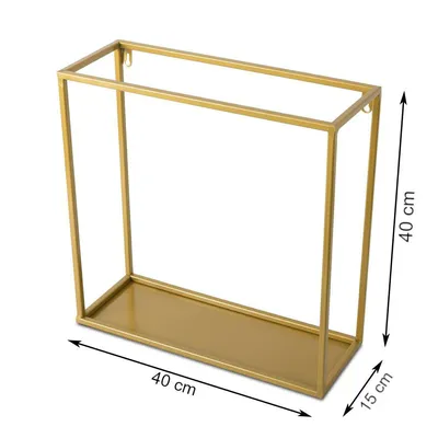Półka Wisząca Ścienna Metal 40 cm - Złota