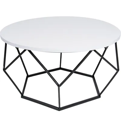 Stolik Kawowy Diamond 70 cm Czarno Biały