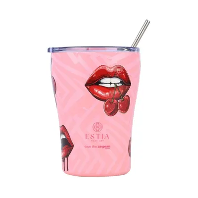 Kubek Termiczny Ze Słomką 350 ml Blush Pop