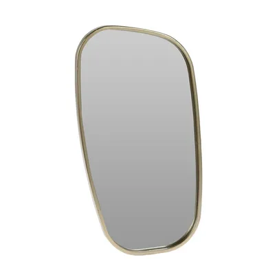 Nowoczesne Lustro Ścienne 35 cm - Złote