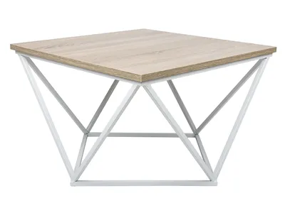 Stolik Kawowy Curved 60 cm Biały Ciemny