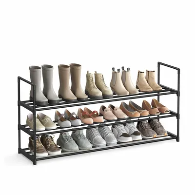 Metalowy Regał Na Buty Z 3 Półkami