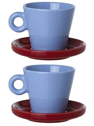 Komplet Filiżanek Do Espresso 100 ml 2 szt. Echo - Niebieska