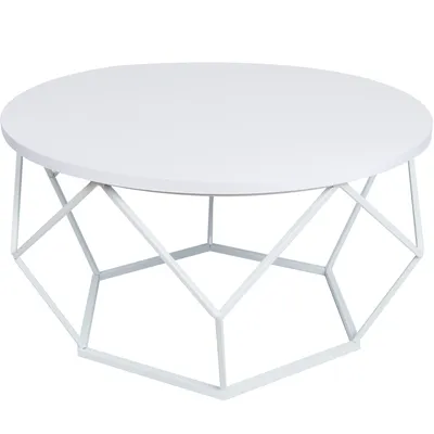 Stolik Kawowy Diamond 70 cm Biały