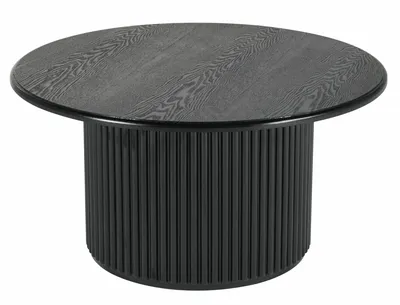 Okrągły Stolik Kawowy ROMA 80cm Czarny