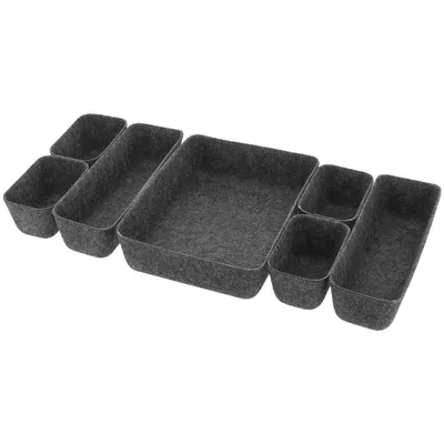 Filcowy Organizer Do Szuflad 7 Koszy Antracyt