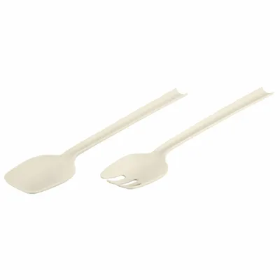 Zestaw Sztućców Do Sałatek 29 cm - Kremowy