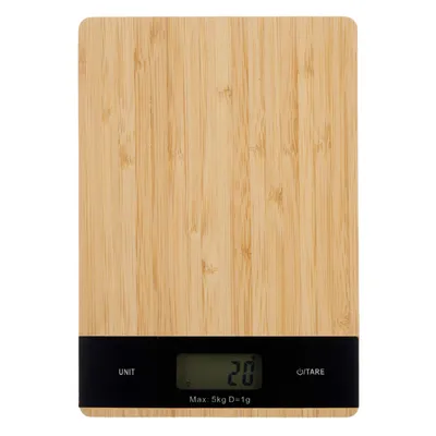 Cyfrowa Waga Kuchennna Bambusowa Do 5 kg