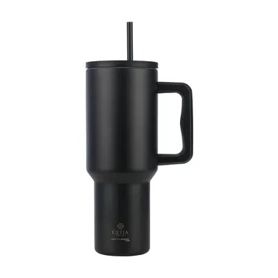 Kubek Termiczny Ze Słomką 1200 ml Midnight Black - Czarny