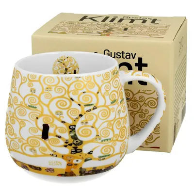 Porcelanowy Kubek Baryłka Klimt Ecru